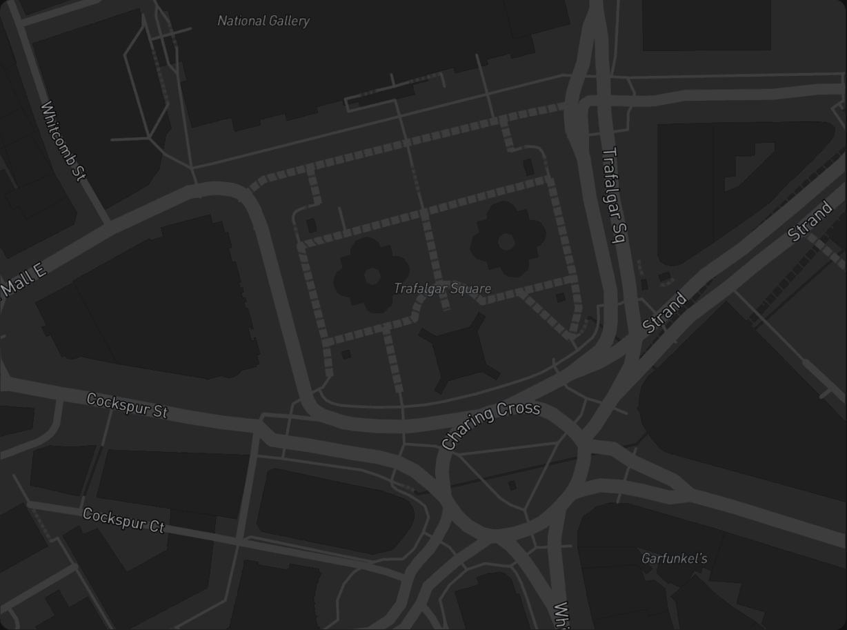 London area map showing delivery routes